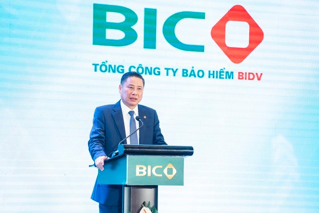 Ông Trần Hoàn An-Tổng giám đốc BIC báo cáo tại hội nghị tổng kết năm 2023